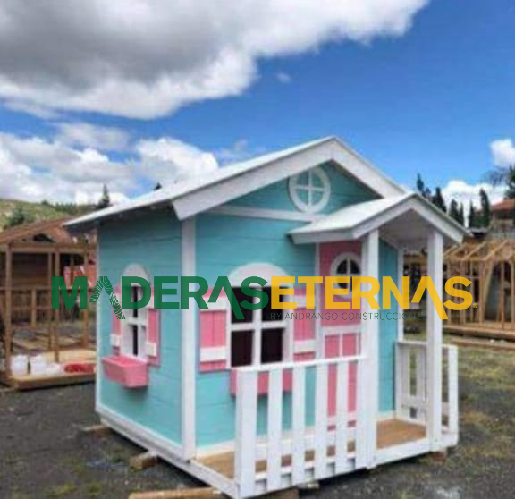 Casas en madera infantiles inmunizada para niños